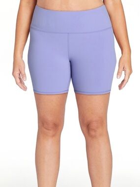 Avia Women’s XL High-Waist Soft Sculpt Lavender Bike Shorts Comfort Stretch New